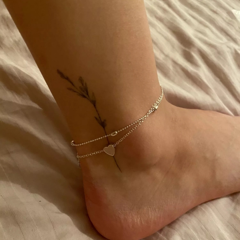 NEW Gold Double Layer Heart Ball Ankle Bracelet - Picture 5 of 16